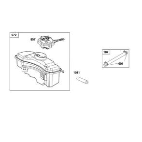 Engine >> Fuel Supply Diagram and Parts List for 021022-00  Briggs and Stratton Pressure Washer